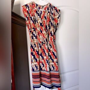 Like New PRESLEY SKYE Sleeveless Silk Geometric Print Dress | Size S